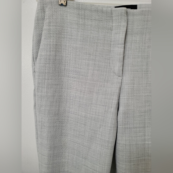 Theory Tennyson Pioneer Gray Stretch Twill Straight Leg Seamed Ankle Pant Size 8 - Picture 5 of 16